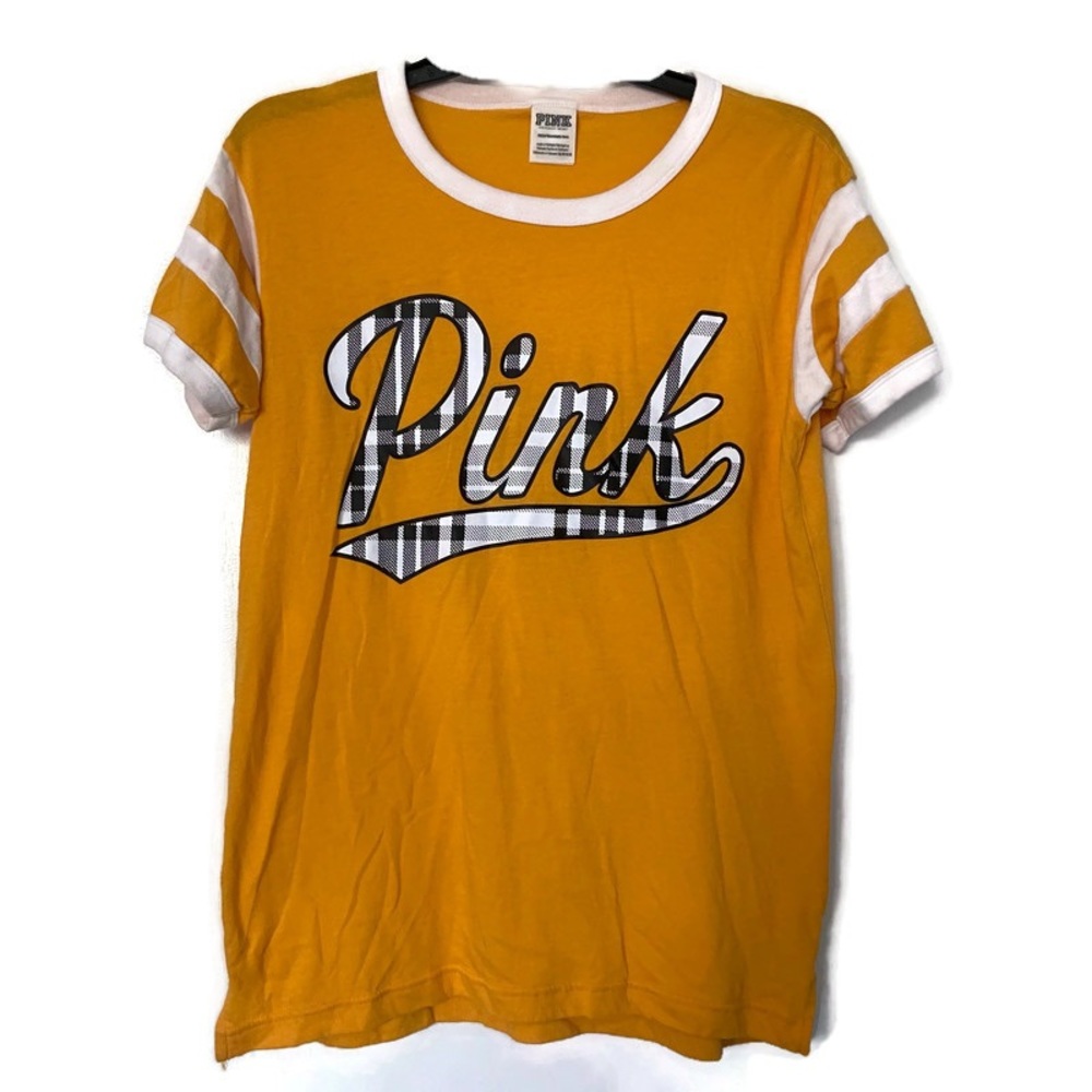 VS PINK | Varsity TShirt Yellow Size XS